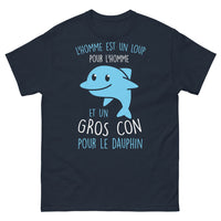 Thumbnail for T-shirt philosophes marins marine - humour grinçant sur le dauphin