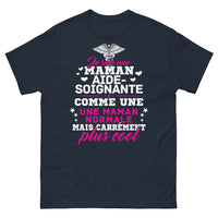 Thumbnail for T-shirt Maman aide-soignante marine - Plus cool qu'une maman normale