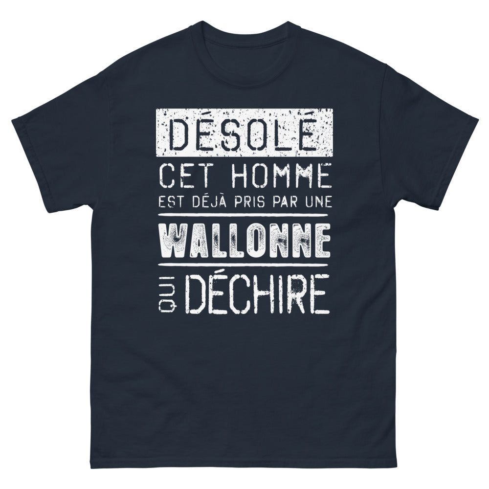 T-shirt Wallonne marine - Pris par une Wallonne