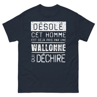 Thumbnail for T-shirt Wallonne marine - Pris par une Wallonne