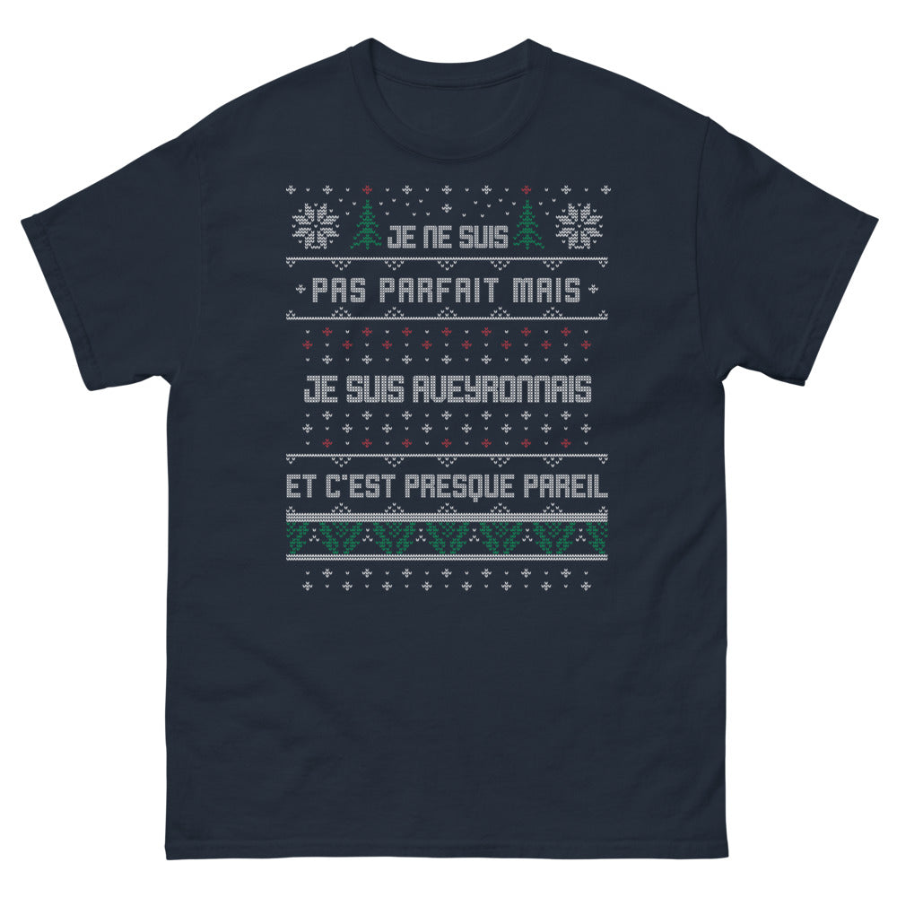 T-shirt Aveyronnais marine - Je ne suis pas parfait mais je suis Aveyronnais