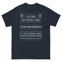 Thumbnail for T-shirt Aide-soignante marine - Presque parfaite