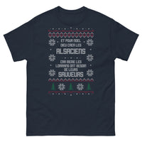 Thumbnail for T-shirt Alsace marine - Et pour Noël, Dieu créa les Alsaciens
