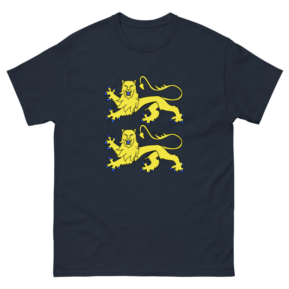 T-shirt Yorkshire marine - Two Golden Lions Rampant
