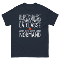Thumbnail for T-shirt Normandie marine - Devenez Normand, clin d'œil aux Bretons