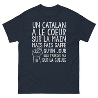 Thumbnail for T-shirt Catalan marine - Le cœur sur la main
