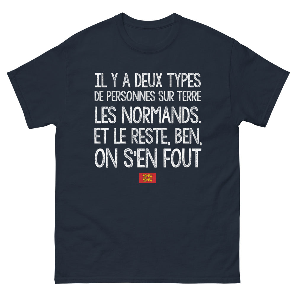 T-shirt Normands marine - Deux types de personnes sur terre