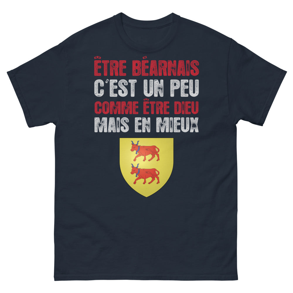 T-shirt Béarnais marine - Être Béarnais, c'est divin