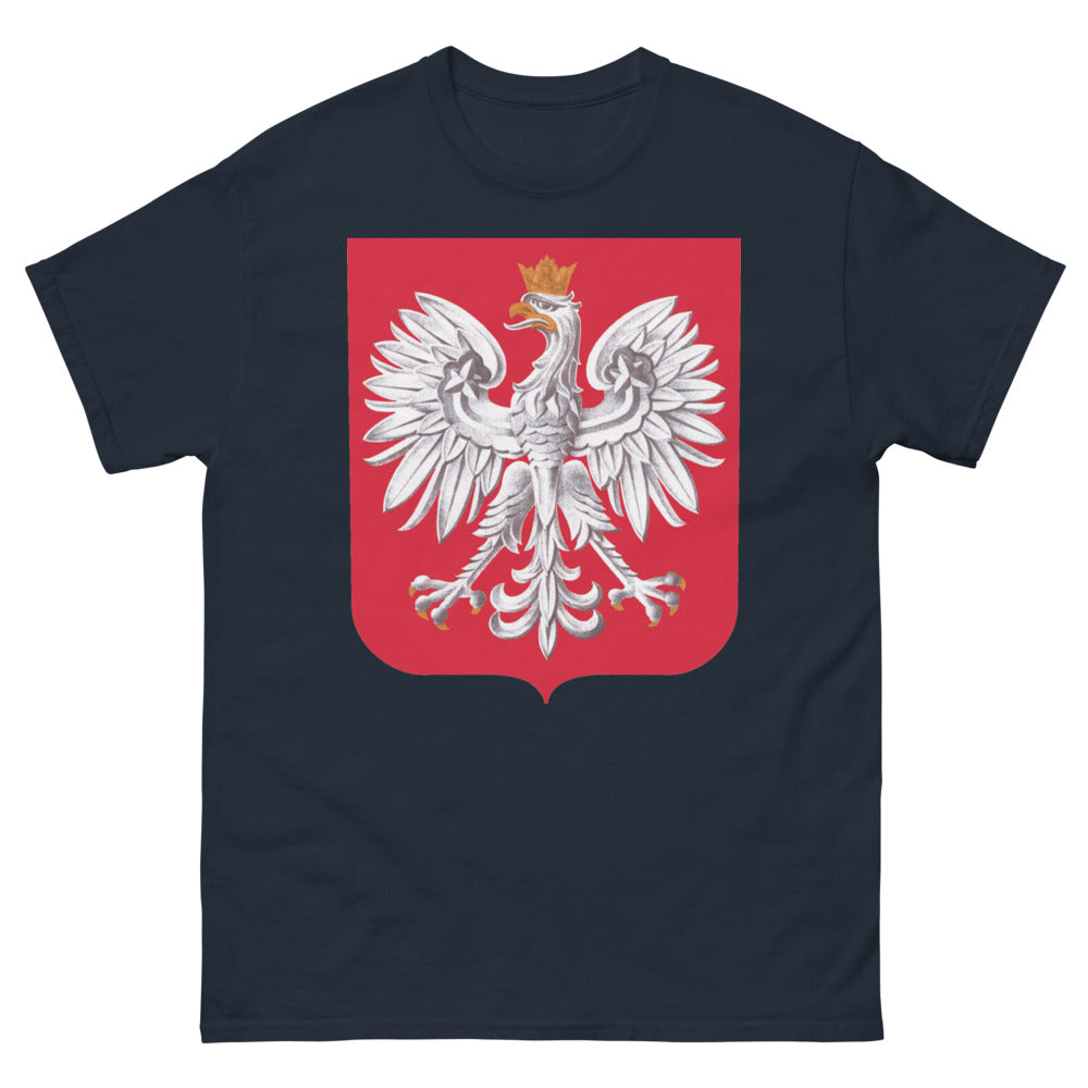 T-shirt Pologne marine - Aigle blanc traditionnel