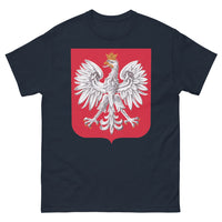 Thumbnail for T-shirt Pologne marine - Aigle blanc traditionnel