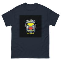 Thumbnail for T-shirt Réunionnais marine - Français de naissance, Réunionnais par la Grâce de Dieu