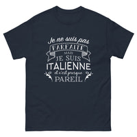 Thumbnail for T-shirt italienne marine - Je ne suis pas parfaite mais je suis italienne