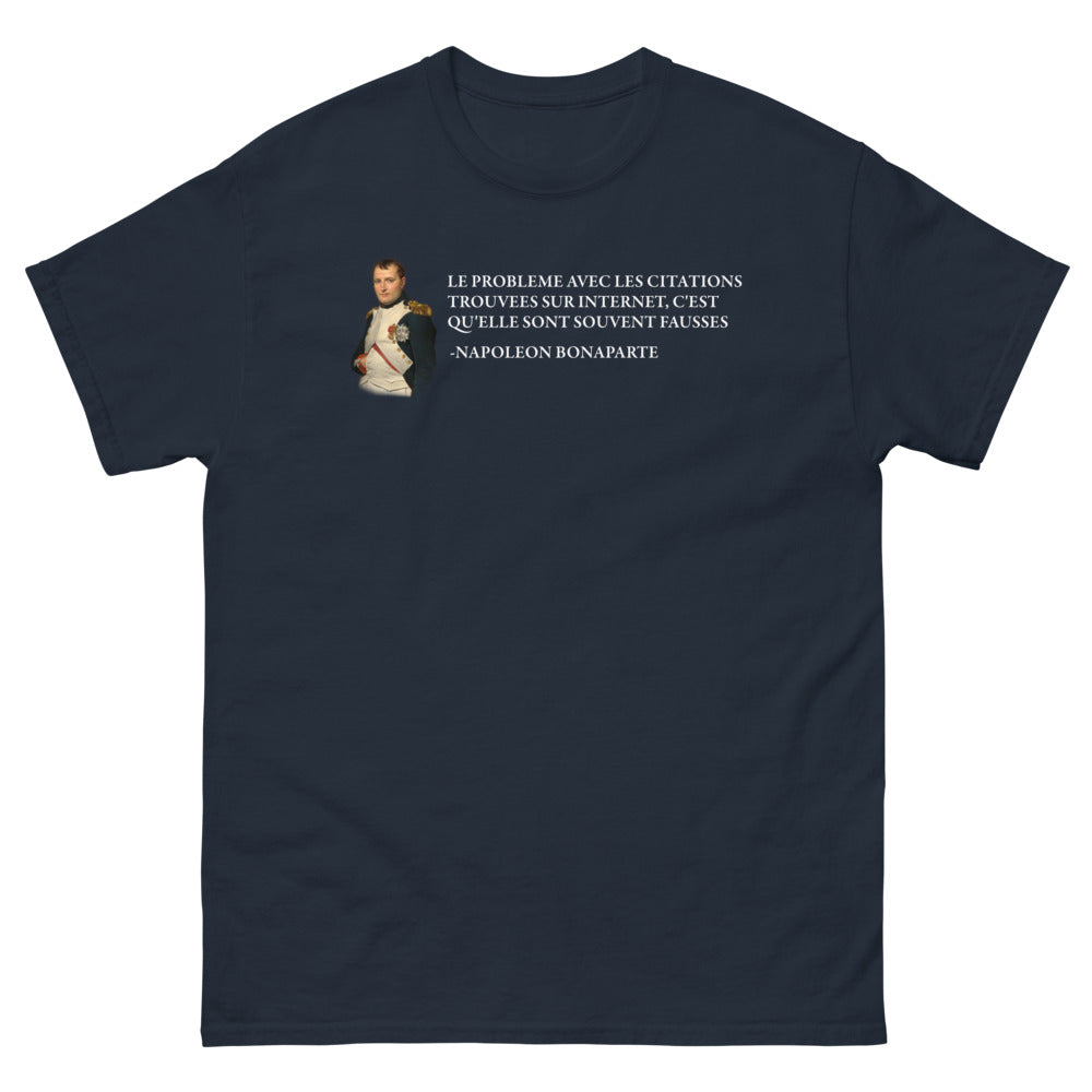 T-shirt Napoléon Bonaparte marine - citation ironique sur Internet