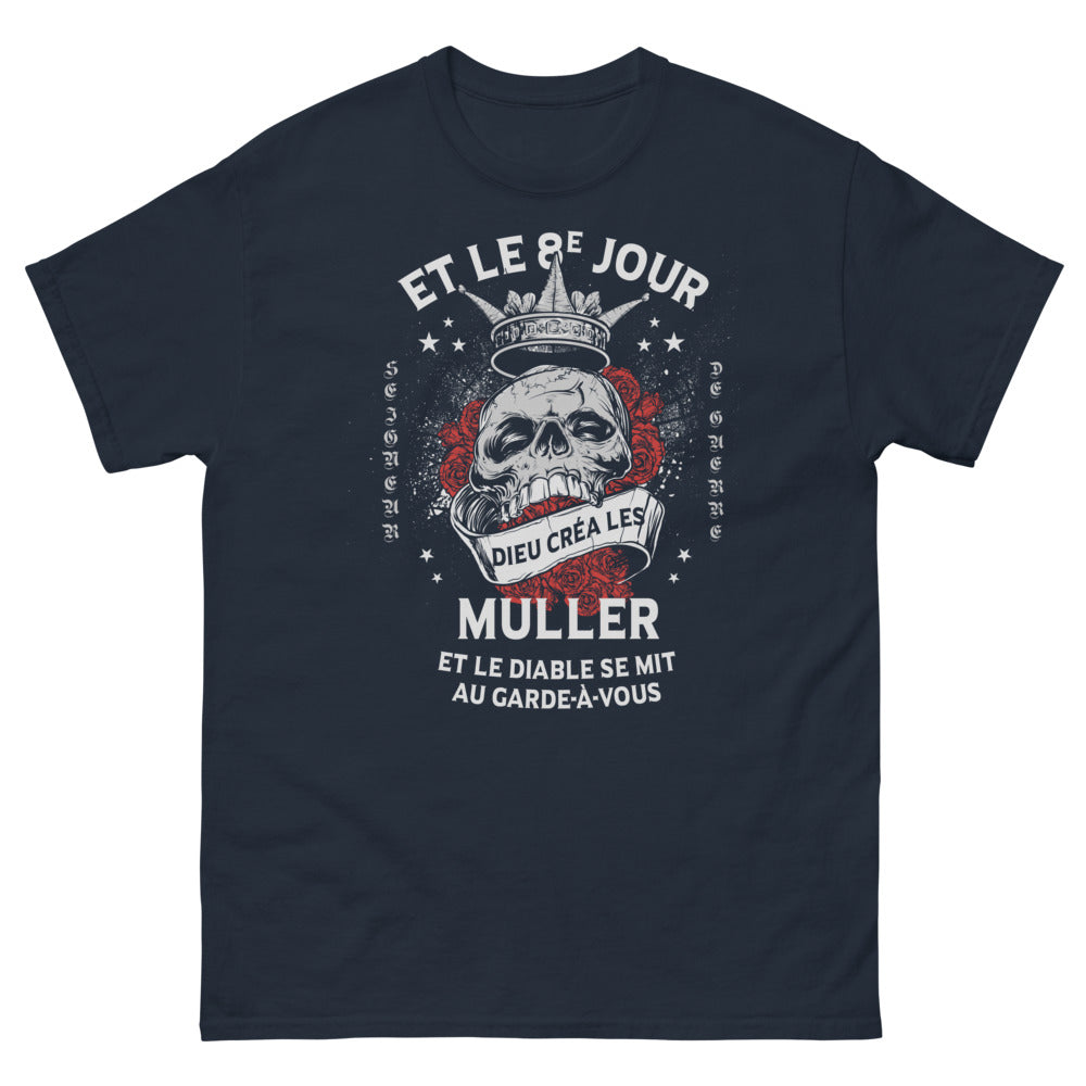 T-shirt Muller marine - Et le 8e jour, Dieu créa les Muller