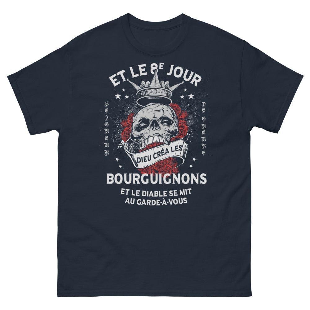 T-shirt Bourguignons marine - Et le 8e jour, Dieu créa les Bourguignons
