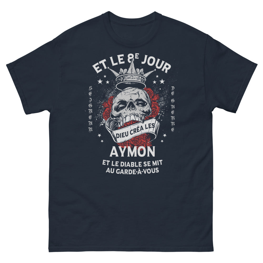 T-shirt Aymon marine - humour divin, fierté familiale