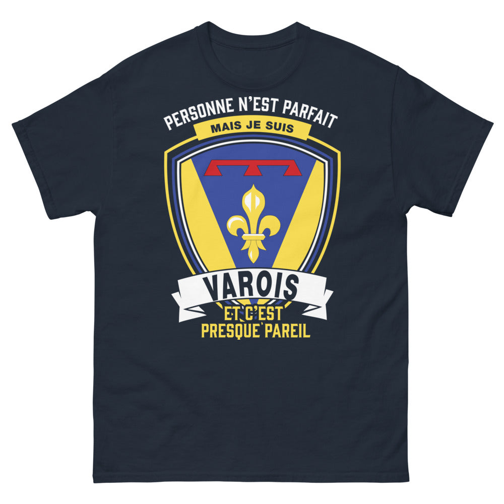 T-shirt Varois marine - Personne n'est parfait, mais je suis Varois