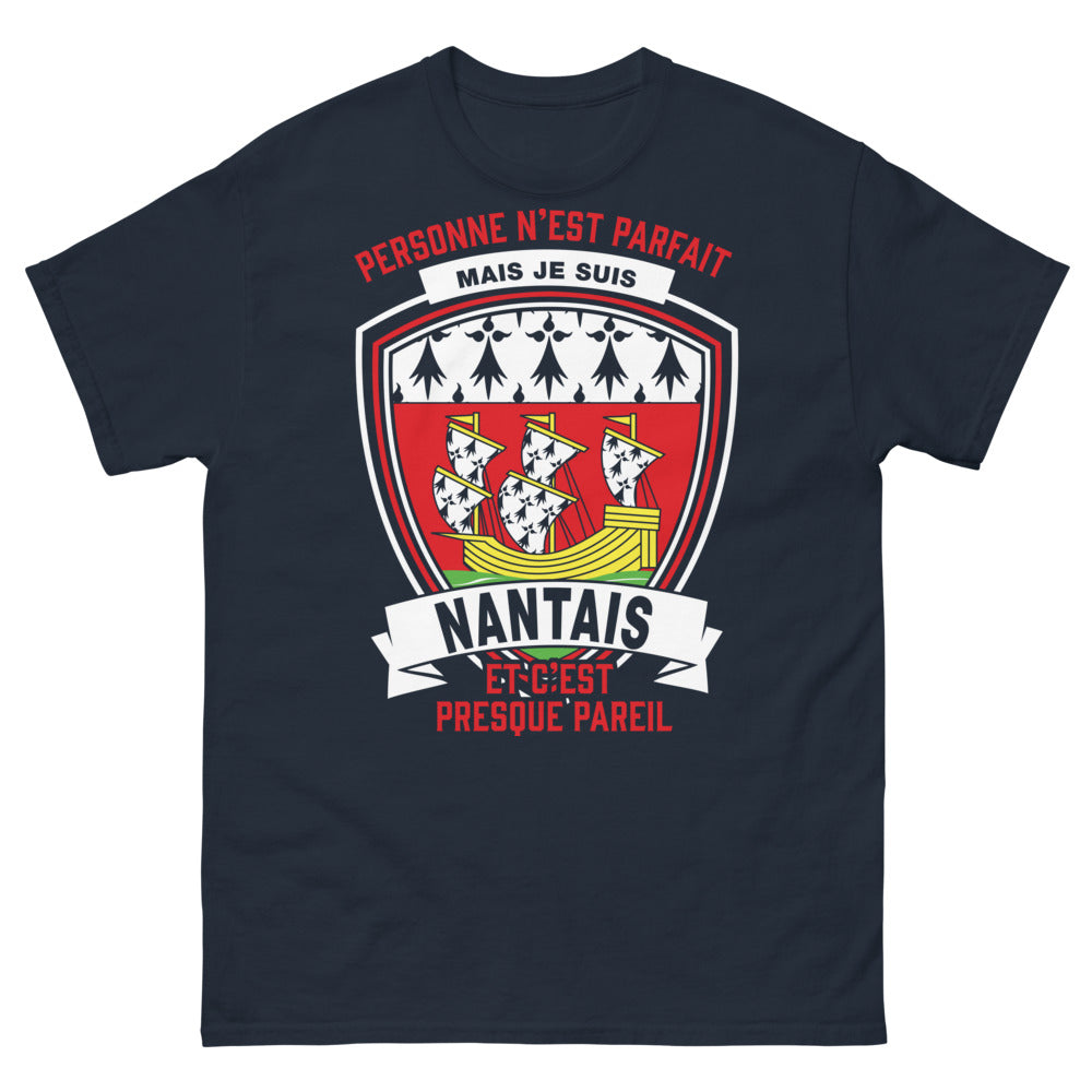 T-shirt Nantais marine - Personne n'est parfait, mais je suis Nantais