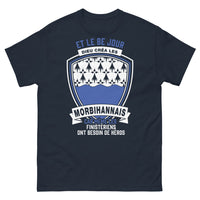 Thumbnail for T-shirt Morbihan marine - Même les Finistériens ont besoin de héros