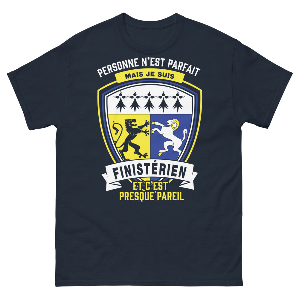 T-shirt Finistérien marine - Personne n'est parfait, je suis Finistérien