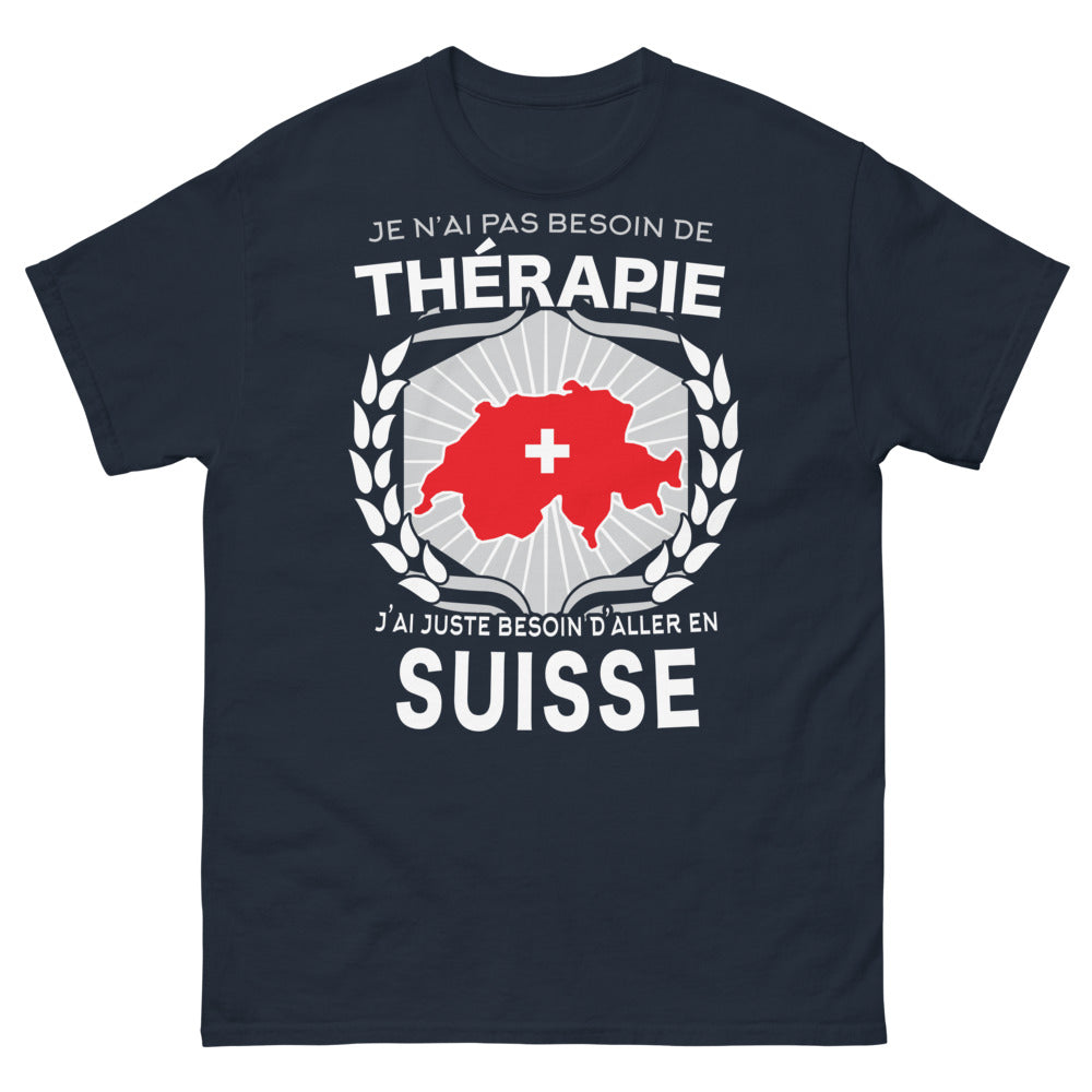 T-shirt Suisse marine - Besoin d'aller en Suisse