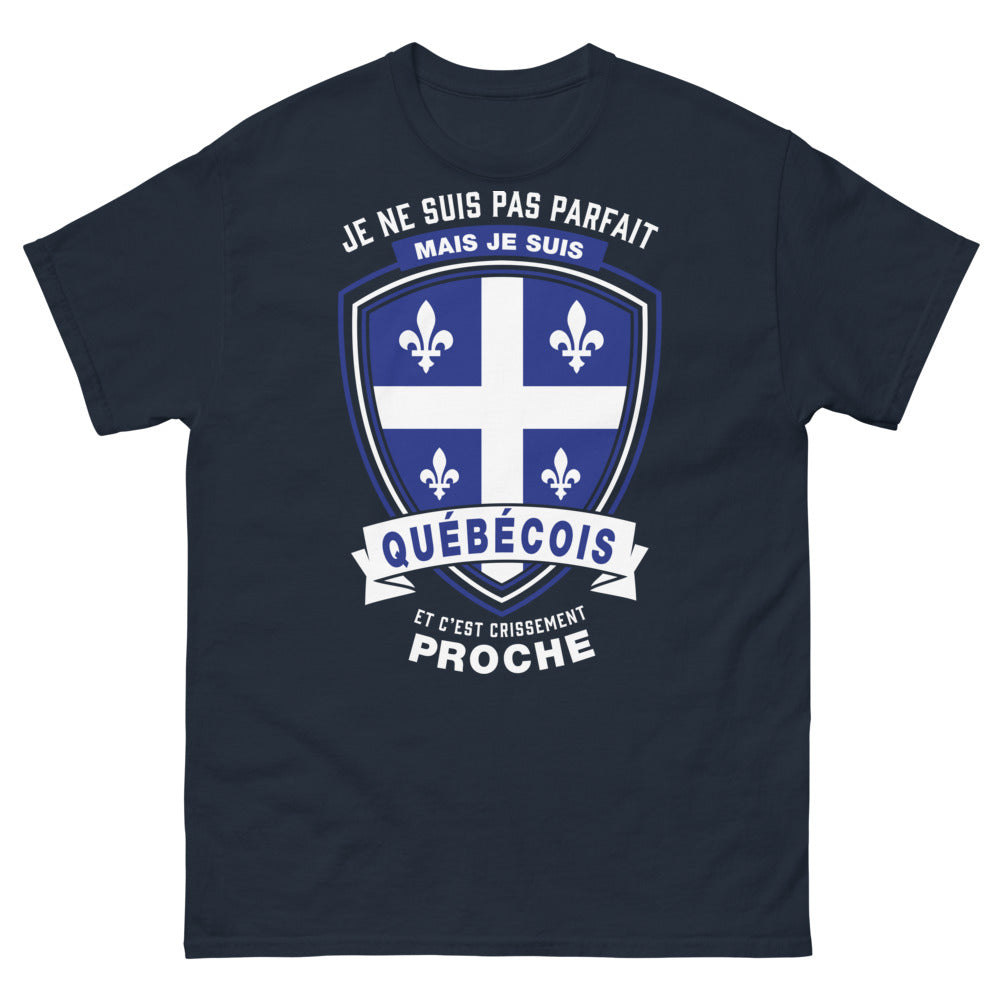 T-shirt Québécois marine - Pas parfait, crissement proche