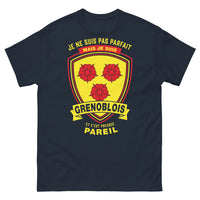 Thumbnail for T-shirt Grenoblois marine - Je ne suis pas parfait mais je suis Grenoblois