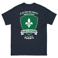 Thumbnail for T-shirt Franco-Ontarien marine - Je ne suis pas parfait, c'est presque pareil
