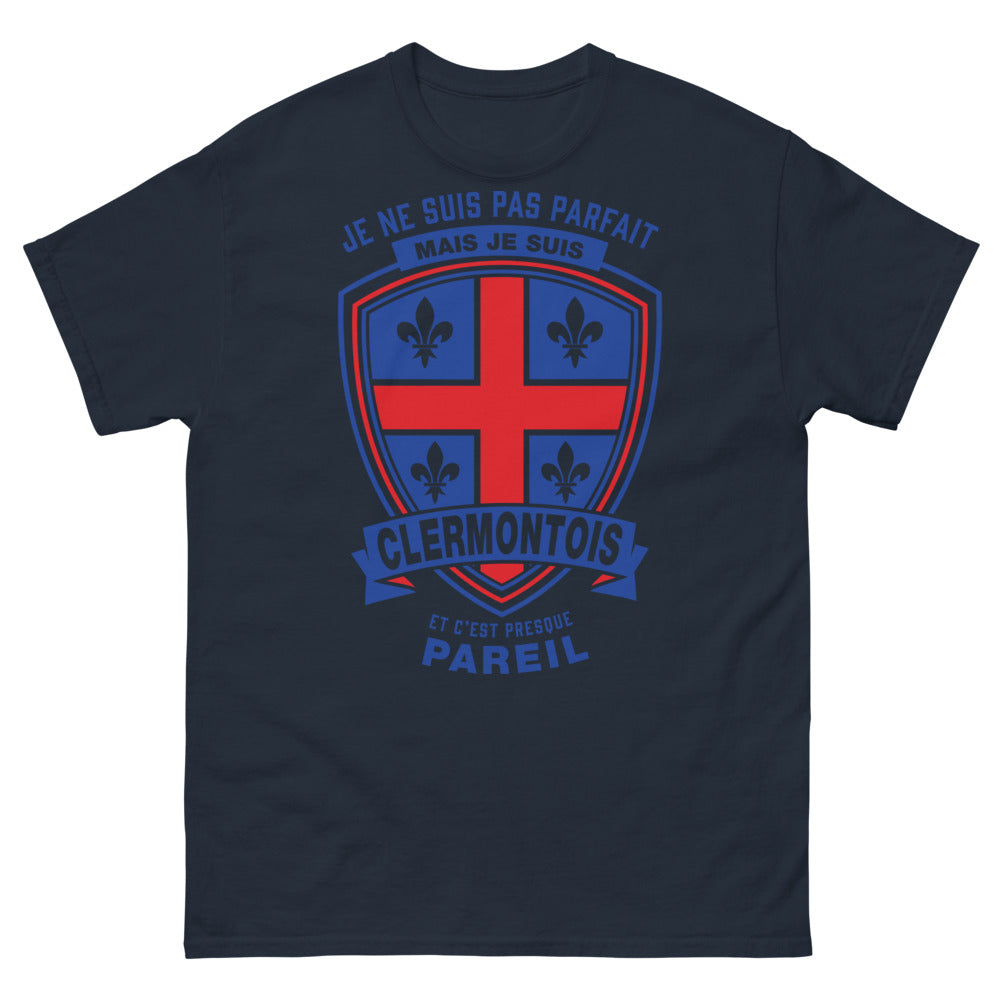 T-shirt Clermontois marine - Je ne suis pas parfait mais je suis Clermontois