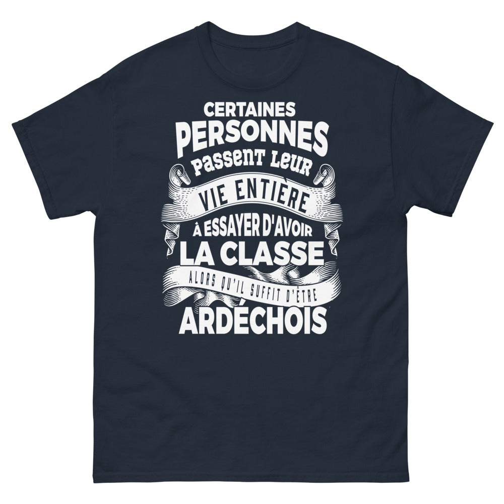 T-shirt Ardéchois marine - c'est un art d'être Ardéchois