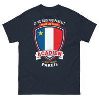 Thumbnail for T-shirt Acadien Marine - Je ne suis pas parfait, mais je suis Acadien