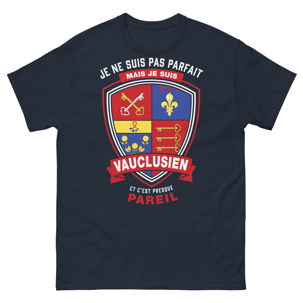 T-shirt Vauclusien marine - Fierté presque parfaite, slogan humoristique