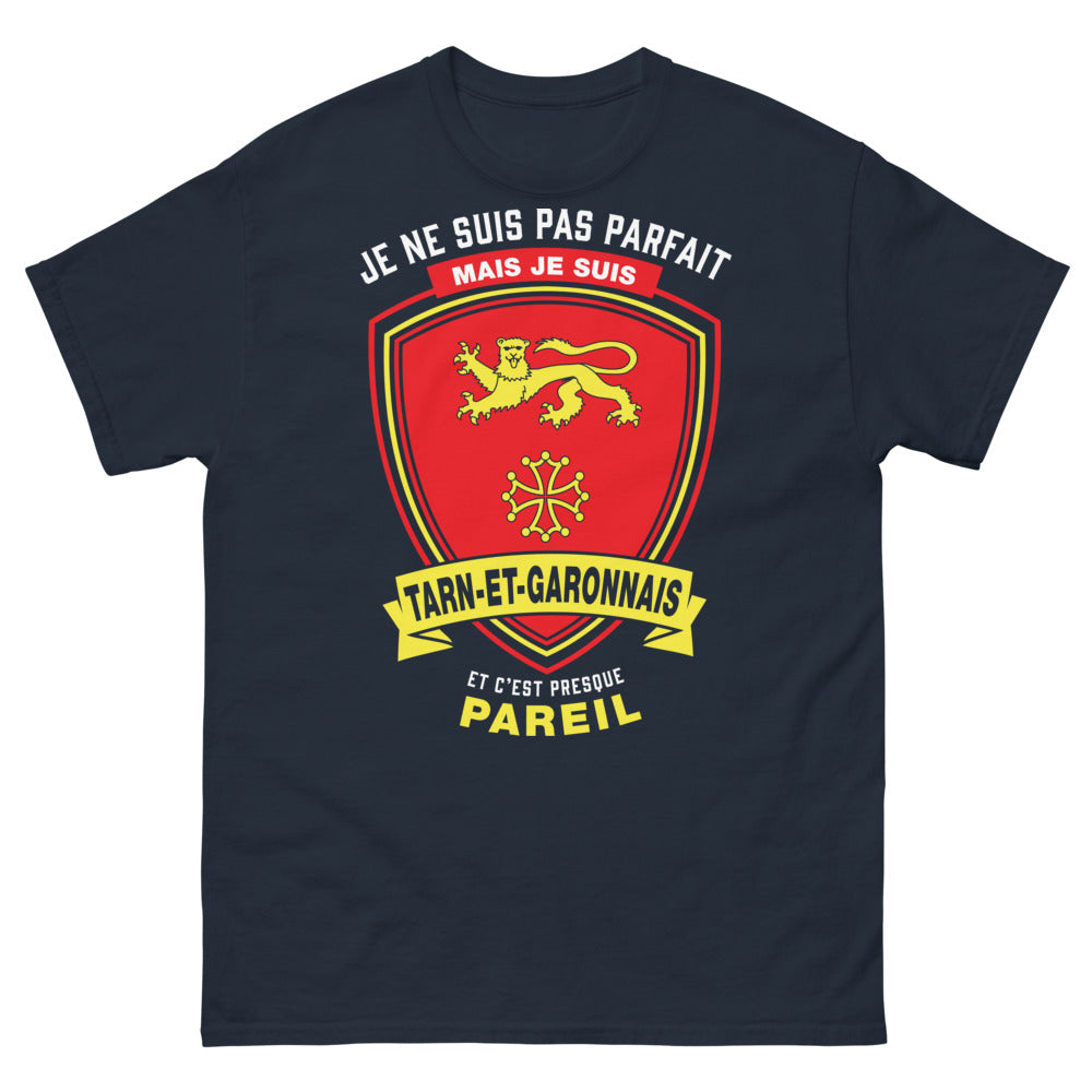 T-shirt Tarn-et-Garonne marine - je ne suis pas parfait mais je suis tarn-et-garonnais