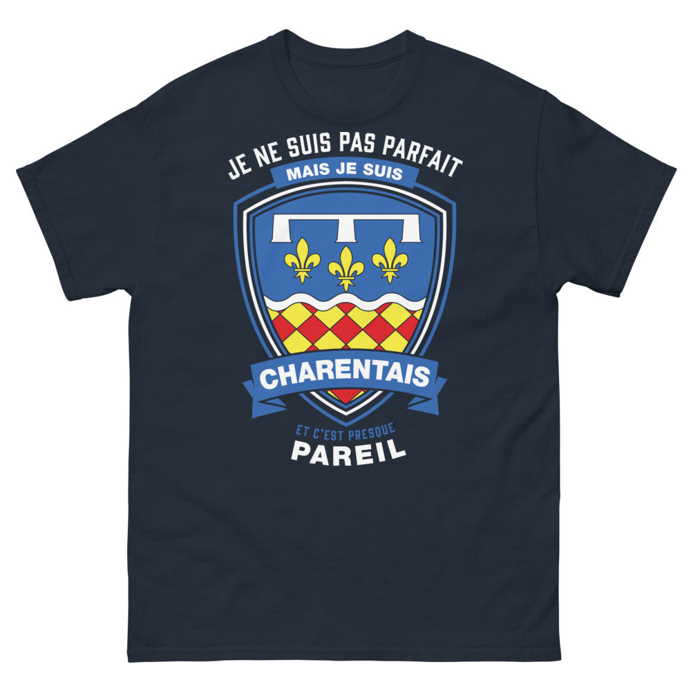 T-shirt Charentais marine - Je ne suis pas parfait, mais je suis charentais