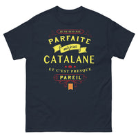 Thumbnail for T-shirt Catalane marine - Je ne suis pas parfaite mais je suis Catalane
