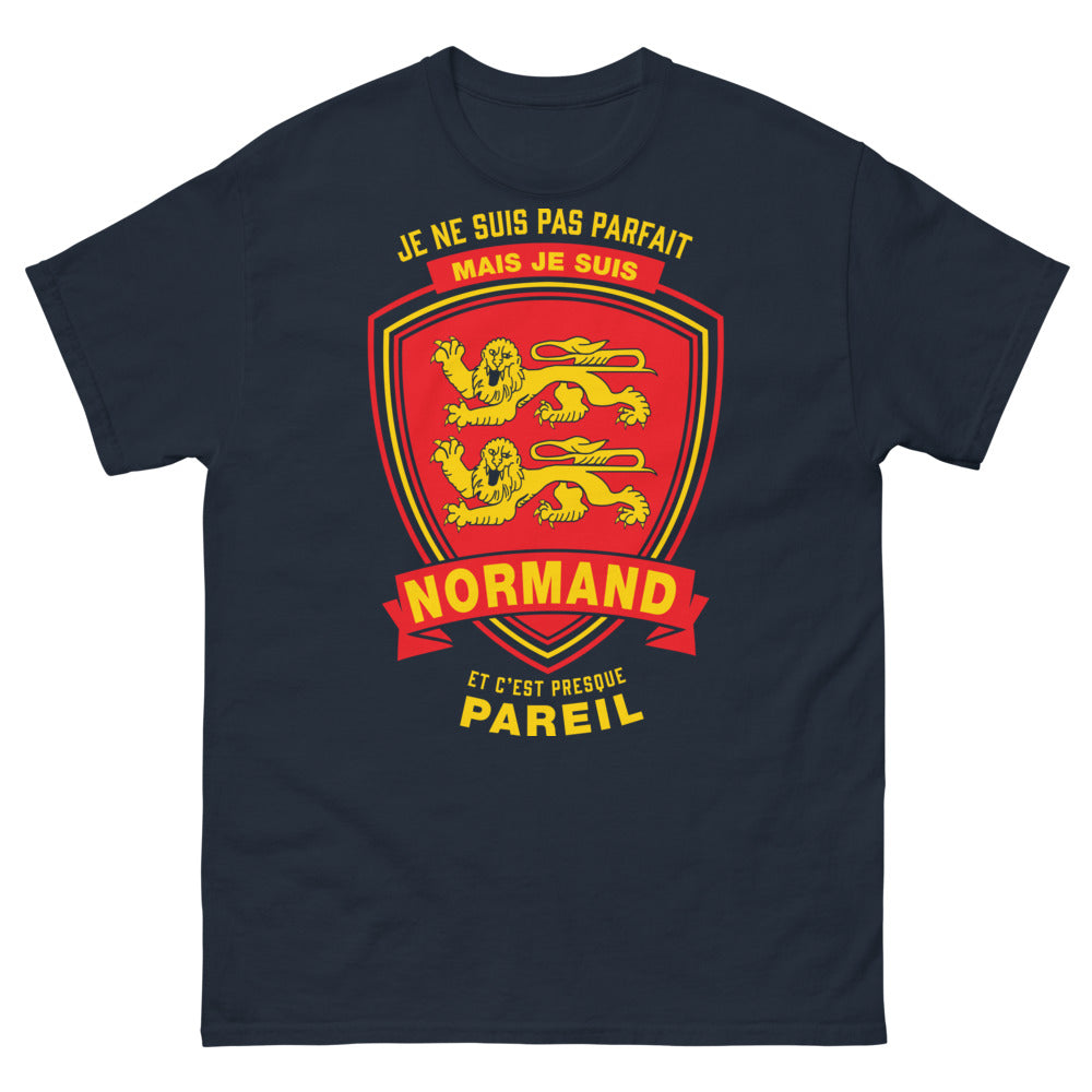 T-shirt Normandie marine - Je ne suis pas parfait mais je suis Normand