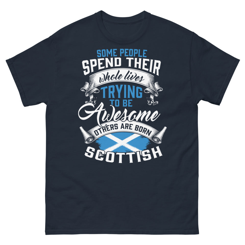 T-shirt Écosse marine - Proudly Scottish, Born Awesome
