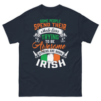 Thumbnail for T-shirt Irlande marine - Born Awesome, humour et fierté