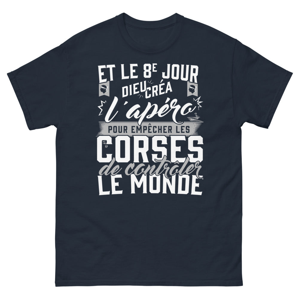 T-shirt Corse marine - Et le 8e jour, Dieu créa l'apéro