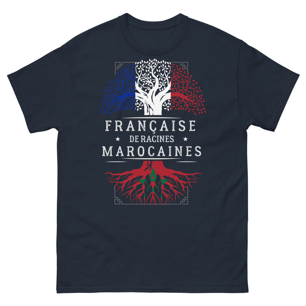 T-shirt Française racines marocaines marine - Française de racines marocaines