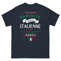 Thumbnail for T-shirt Italie marine - Je ne suis pas parfaite mais je suis Italienne