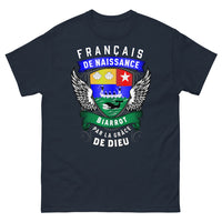Thumbnail for T-shirt Biarrot marine - Biarrot par la grâce, style décontracté
