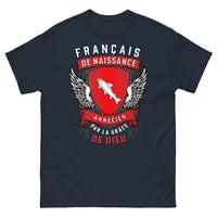 Thumbnail for T-shirt Annecien marine - Français de naissance : Annecien par la grâce de Dieu
