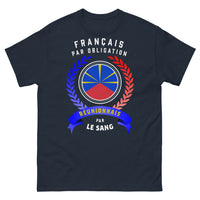 Thumbnail for T-shirt Réunionnais marine - Français par Obligation, Réunionnais par le Sang
