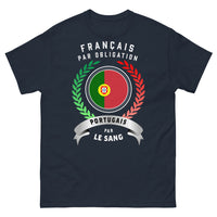 Thumbnail for T-shirt Franco-portugais marine - Français par obligation, Portugais par le sang