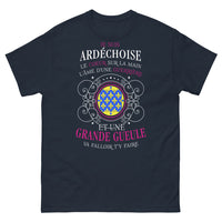 Thumbnail for T-shirt Ardéchoise marine - Le cœur sur la main, âme guerrière