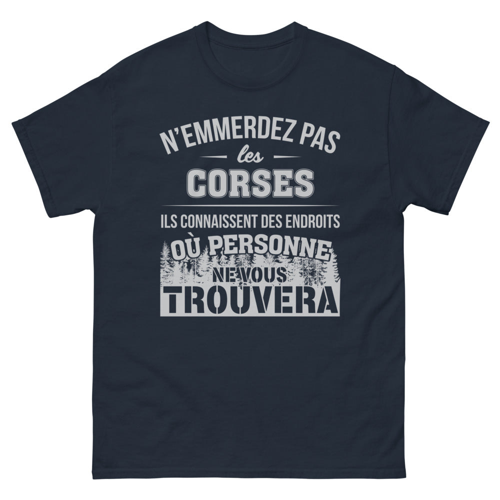 T-shirt Corse marine - Ne les embêtez pas, fierté insulaire