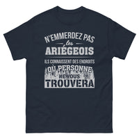 Thumbnail for T-shirt Ariégeois marine - N'embêtez pas les Ariégeois