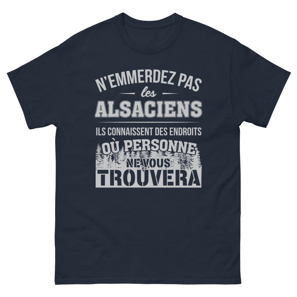 T-shirt Alsace marine - N'emmerdez pas les Alsaciens