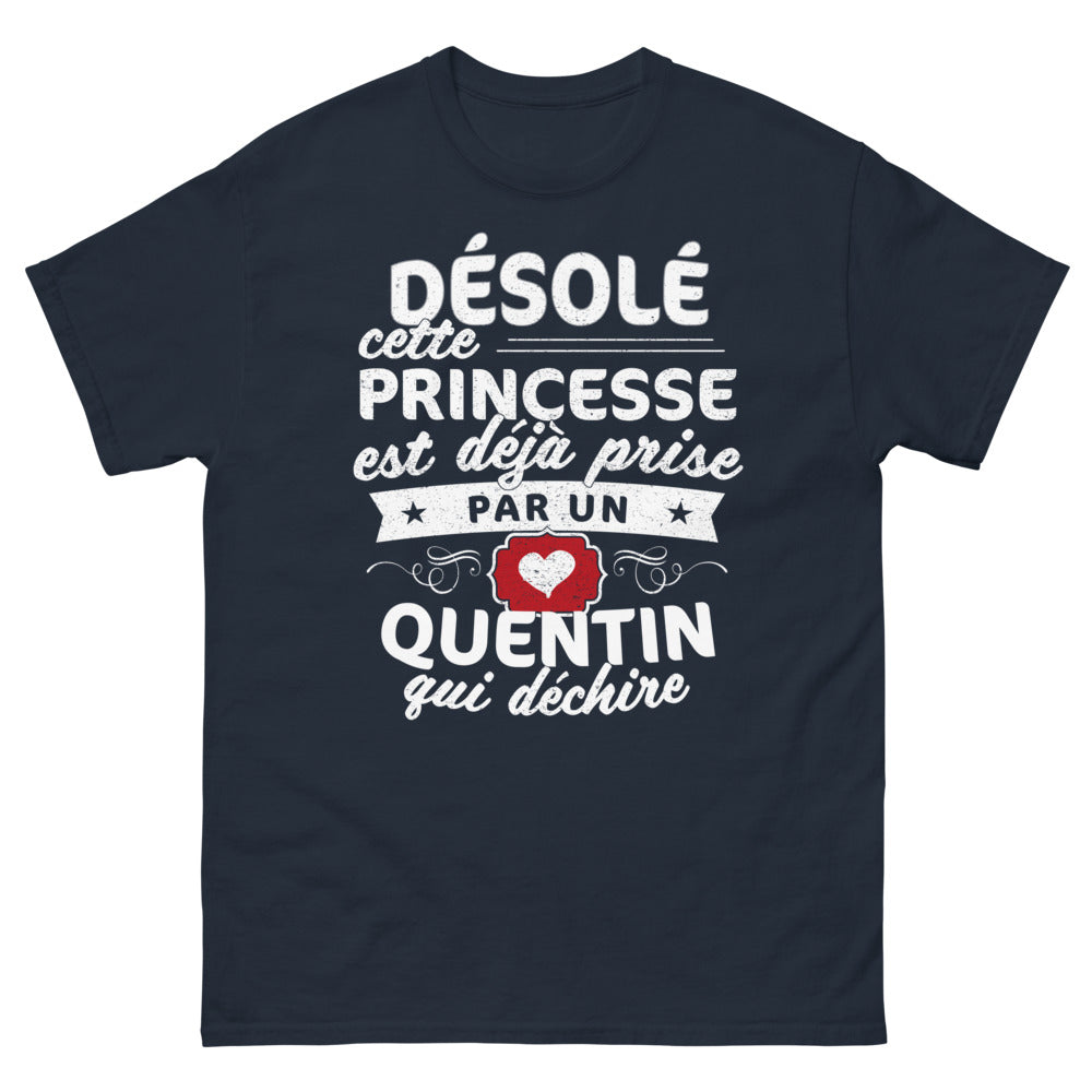 T-shirt Quentin marine - Désolée, cette princesse est déjà prise